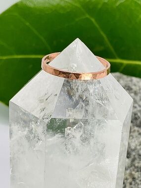 Raw Copper Ring Size 6.25 Band Jewelry Minimal Hammered Solid Handcrafted Made